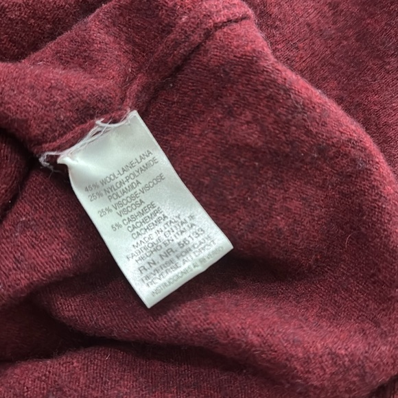Women’s Paola Valenzi maroon wool cashmere blend sweater S - Picture 3 of 3